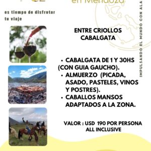 Cabalgata en Mendoza: Experiencia Entre Criollos con Asado Tradicional y Guía Gaucho