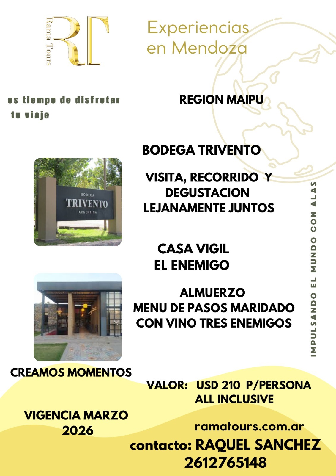 Tour Maipú: Bodega Trivento y Almuerzo en Casa Vigil - El Enemigo